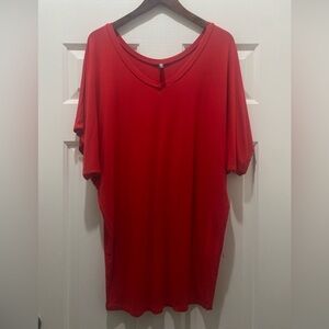 2/$15 🥑 Lock & Love Red Oversized Shirt, XL